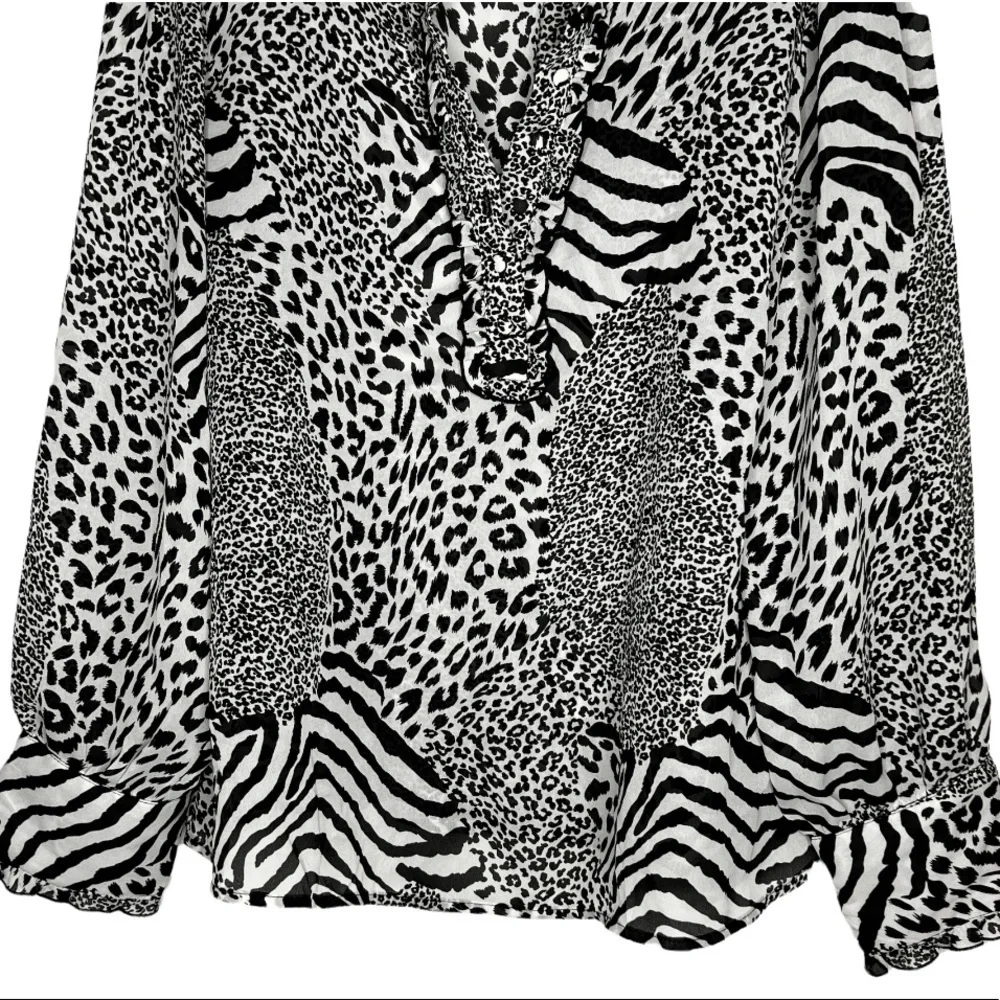 Vintage Loren D Animal Print Blouse - Picture 3 of 5